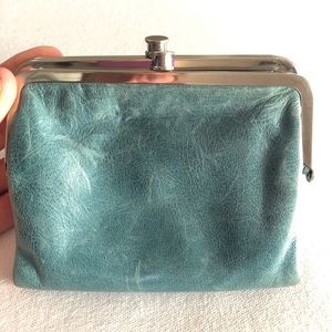 Hobo International Turquoise Double Frame Wallet